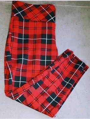 Torrid Red and Black Plaid Pants
